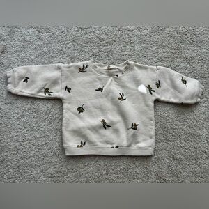 Organic Zoo Sweatshirt with Olive Print